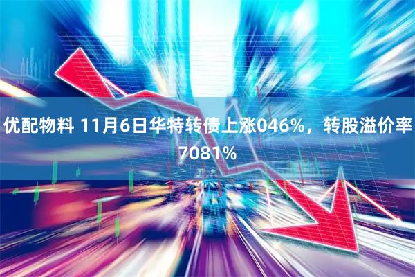 优配物料 11月6日华特转债上涨046%，转股溢价率7081%