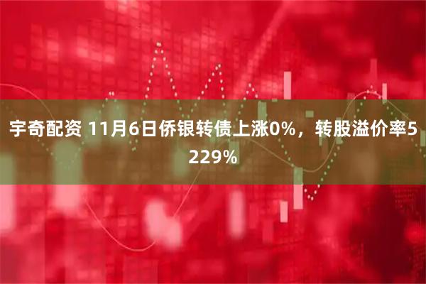 宇奇配资 11月6日侨银转债上涨0%,转股溢价率5229%