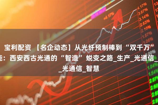 宝利配资 【名企动态】从光纤预制棒到 “双千万” 产能:西安西古光通的 “智造” 蜕变之路_生产_光通信_智慧